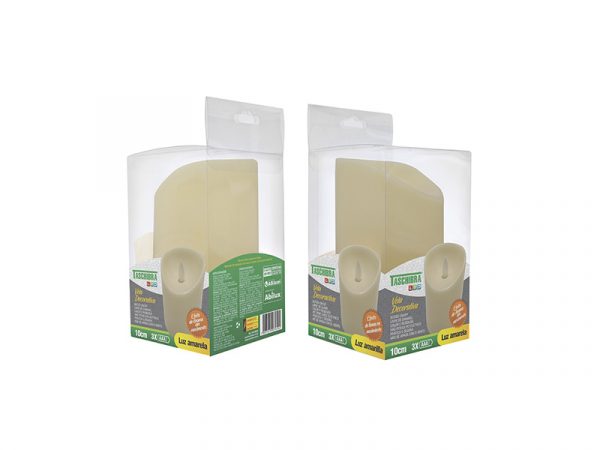 VELA LED DECORATIVA LLAMA MÓVIL AMARILLA 12,5CM  BATERÍA - Imagen 3