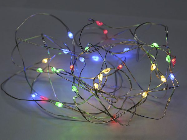 CABLE DE LUZ LED CABLE ESTÁTICO PILA COLORIDO - Imagen 2