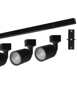 KIT RIEL LED DIRECTO 3000K NEGRO