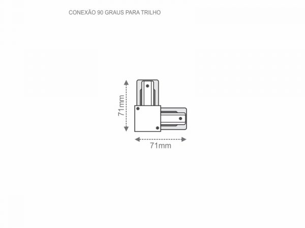 CONEXIÓN DE 90 GRADOS PARA RIEL PR - Imagen 2