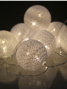 HILO DE LUZ 10 LEDS ESFERA BLANCA 3000K