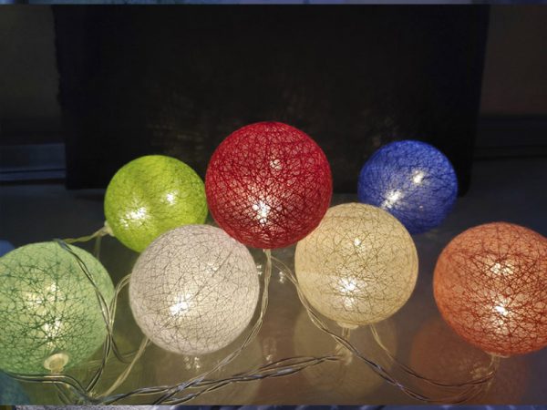 HILO DE LUZ 10 LEDS ESFERA DE COLORES 3000K - Imagen 3