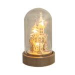 TORRE ILUMINADA DE ORNAMENTO DE NAVIDAD PILA LED