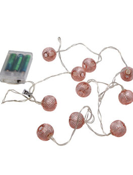 HILO DE LUZ 10 LEDS ORO ROSA 3000K