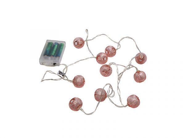 HILO DE LUZ 10 LEDS ORO ROSA 3000K