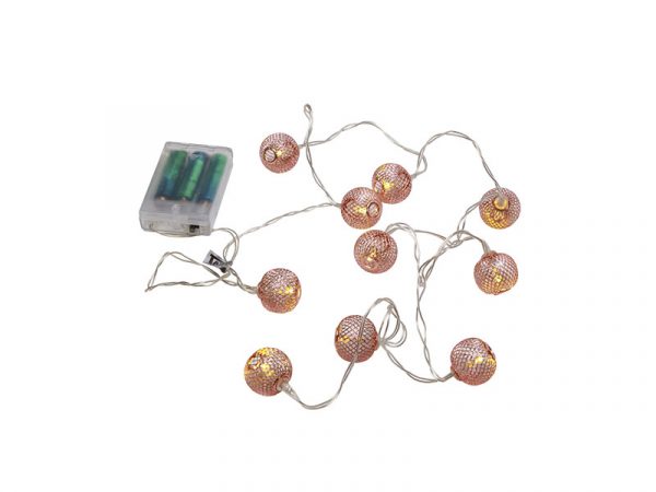 HILO DE LUZ 10 LEDS ORO ROSA 3000K - Imagen 3