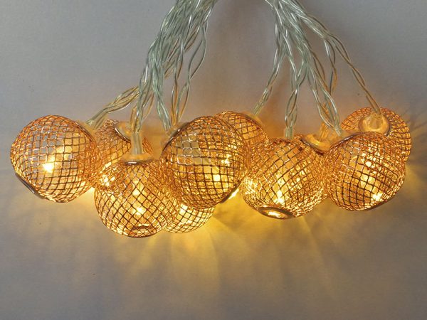 HILO DE LUZ 10 LEDS ORO ROSA 3000K - Imagen 4
