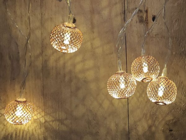 HILO DE LUZ 10 LEDS ORO ROSA 3000K - Imagen 2
