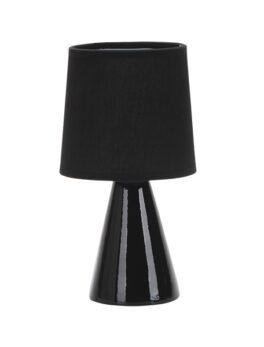LÁMPARA DE CERÁMICA POTTERY E27 NEGRO 25CM