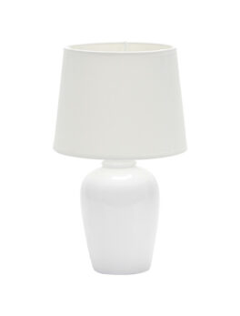 LÁMPARA DE CERÁMICA POTTERY E27 BLANCO 32CM