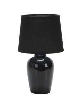 LÁMPARA DE CERÁMICA POTTERY E27 NEGRO 32CM