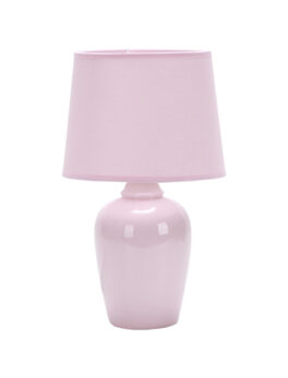 LÁMPARA DE CERAMICA POTTERY E27 ROSA 32CM