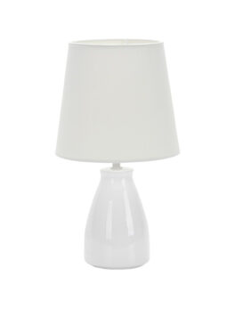 LÁMPARA DE CERÂMICA POTTERY E27 BLANCO 37CM