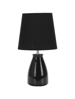 LÁMPARA DE CERÁMICA POTTERY E27 NEGRO 37CM