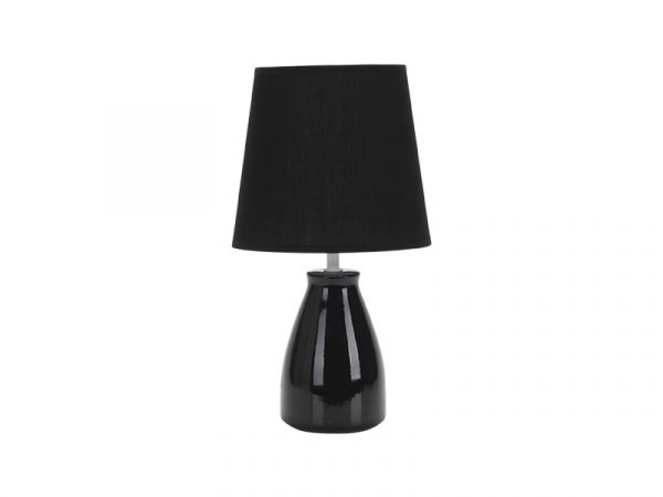 LÁMPARA DE CERÁMICA POTTERY E27 NEGRO 37CM