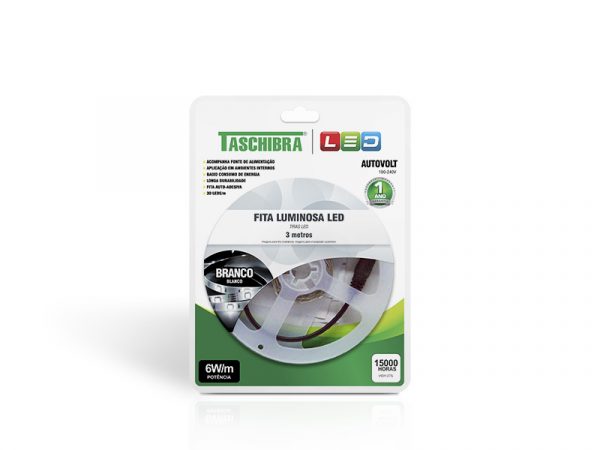 TIRA LED 6W 30 LEDS/M 3M 12V CON FUENTE AUTOVOLT IP20 BLANCO - Imagen 3