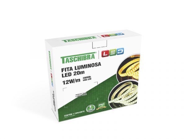 CINTA LED 12W 288 LEDS/M 20M 127V IP67 3000K - Imagen 2