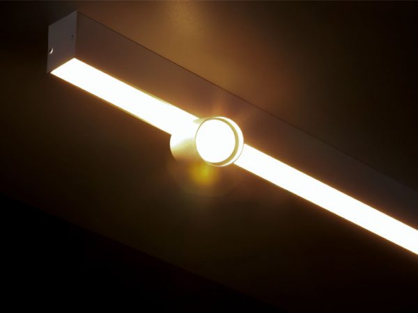 SPIRE LUZ LED LINEAL 20W 3000K SUPERPOSICIÓN + 1 SPOT MR 11 SIN LÁMPARA BLANCA - Imagen 7
