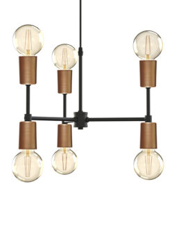 COLGANTE TASCHIBRA EQUILIBRIUM 6XE27 COBRE