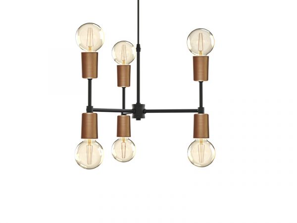 COLGANTE TASCHIBRA EQUILIBRIUM 6XE27 COBRE