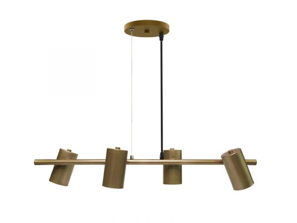 COLGANTE TASCHIBRA FOCCUS 4XE27 ORO