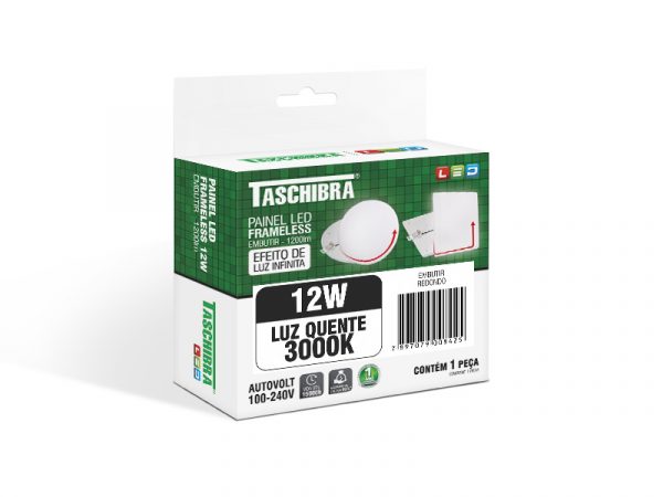PANEL LED SIN MARCO EMPOTRAR 12W REDONDO 3000K - Imagen 10