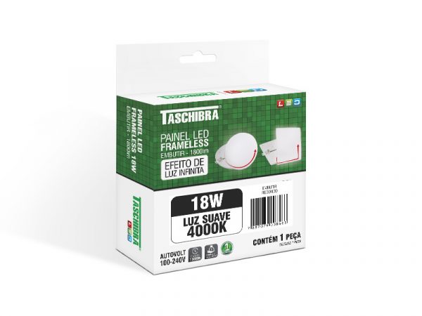 PANEL LED SIN MARCO EMPOTRAR 18W REDONDO 4000K - Imagen 10