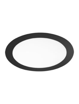 PANEL LED 18W LUX REDONDO EMPOTRAR NEGRO 3000K