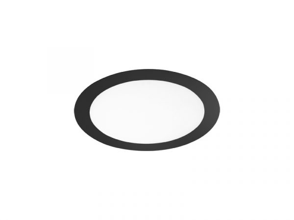 PANEL LED 18W LUX REDONDO EMPOTRAR NEGRO 3000K