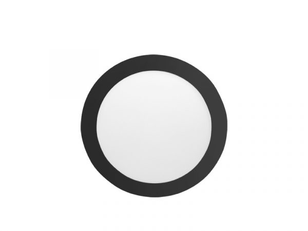 PANEL LED 18W LUX REDONDO EMPOTRAR NEGRO 4000K - Imagen 2
