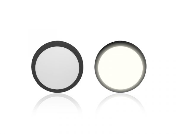 PANEL LED 18W LUX REDONDO SUPERPOSICIÓN NEGRO 3000K - Imagen 4