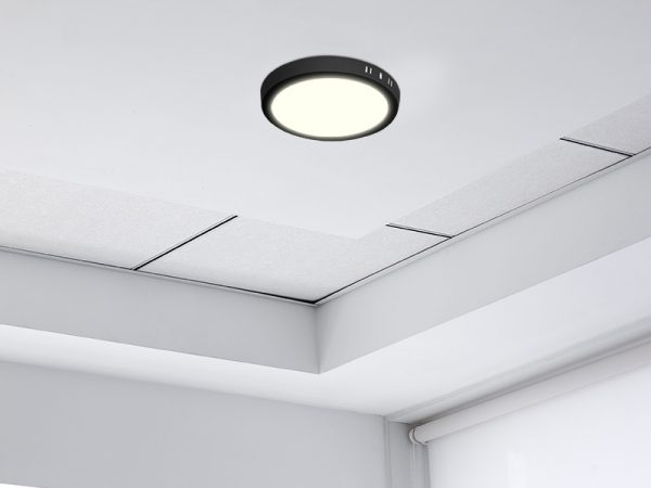 PANEL LED 18W LUX REDONDO SUPERPOSICIÓN NEGRO 3000K - Imagen 5