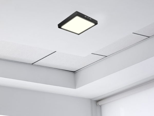 PANEL LED 18W LUX CUADRADO OVERLAY NEGRO 4000K - Imagen 5