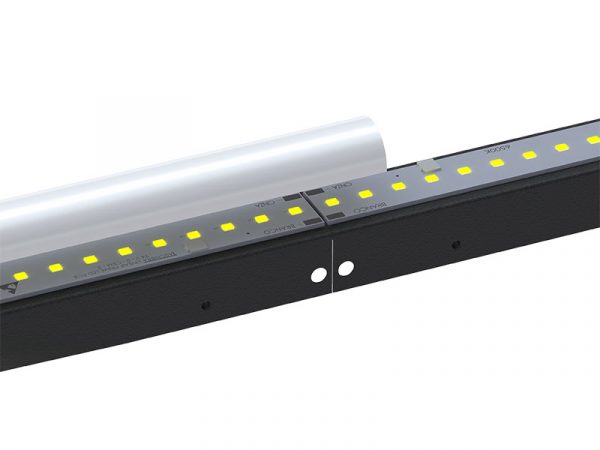 LUZ DE PERFIL LED CONVEXO 111 40W SOBREPOSICION 6500K NEGRO MATE - Imagen 6