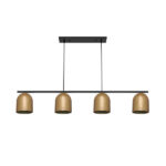 COLGANTE TASCHIBRA FOLK 4XE27 ORO