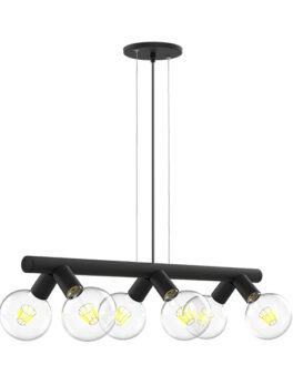 COLGANTE TASCHIBRA FICUS 6XE27 NEGRO