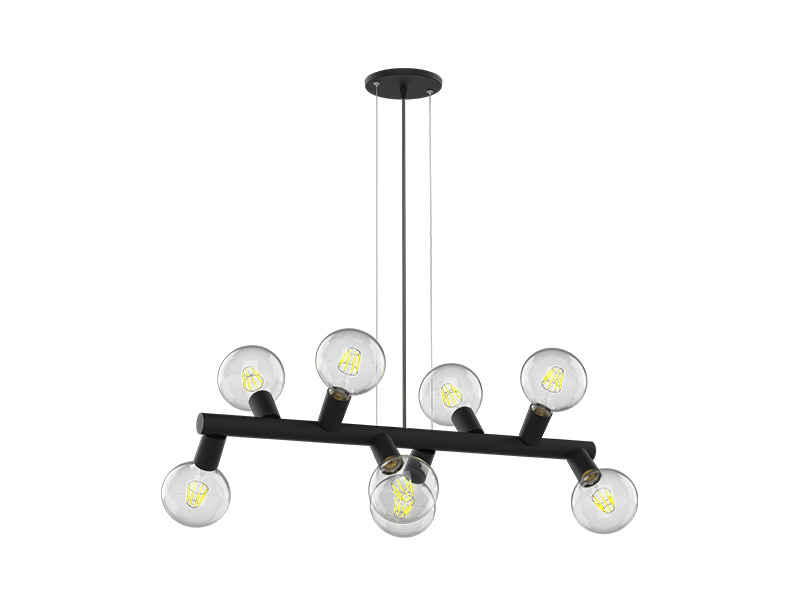 COLGANTE TASCHIBRA AMORA 8XE27 NEGRO - Imagen 2