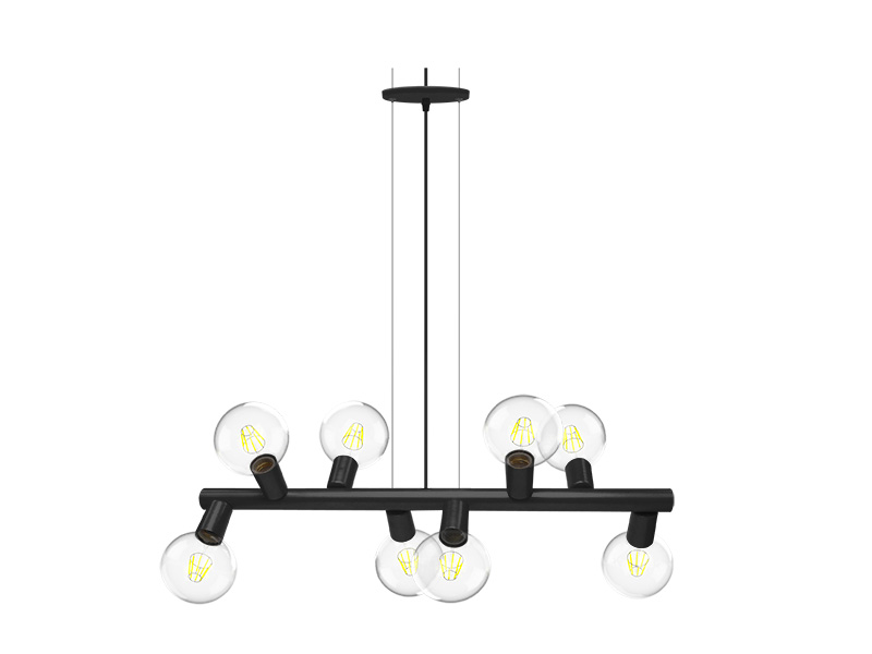 COLGANTE TASCHIBRA AMORA 8XE27 NEGRO - Imagen 3