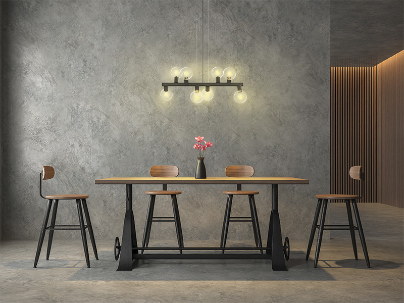 COLGANTE TASCHIBRA AMORA 8XE27 NEGRO - Imagen 6