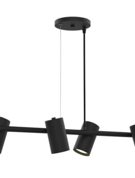 COLGANTE TASCHIBRA FOCCUS 4XE27 NEGRO