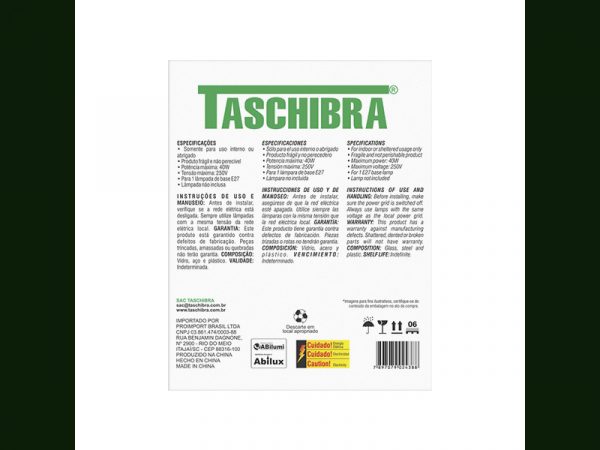 COLGANTE TASCHIBRA DIANA 1XE27 AMBAR - Imagen 4