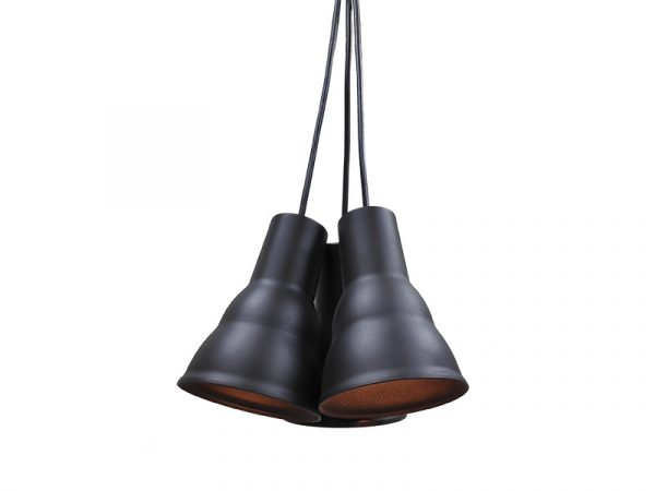 COLGANTE TASCHIBRA KONIC 3XE27 NEGRO FOSCO - Imagen 2