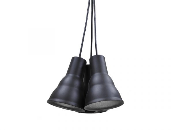 COLGANTE TASCHIBRA KONIC 3XE27 NEGRO FOSCO - Imagen 4