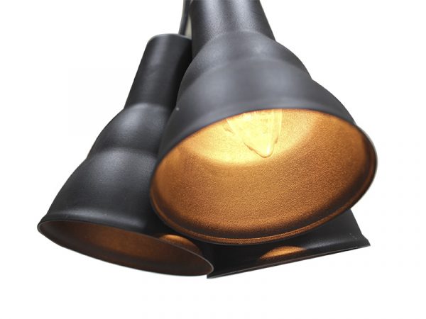 COLGANTE TASCHIBRA KONIC 3XE27 NEGRO FOSCO - Imagen 3