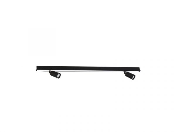 SPIRE LÁMPARA LED LINEAL 40W 6500K EMPOTRABLE + 2 Focos MR11 SIN LÁMPARA NEGRO MATE