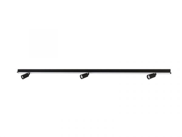 SPIRE LÁMPARA LED LINEAL 60W 6500K EMPOTRABLE + 3 PUNTOS MR11 SIN LÁMPARA NEGRO MATE
