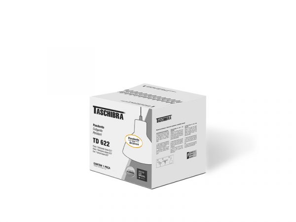 LUZ COLGANTE TASCHIBRA TD 622/1 E-27 BLANCO - Imagen 3