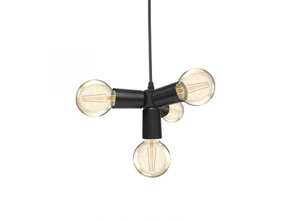 COLGANTE TASCHIBRA NICK 4XE27 NEGRO MATE - Imagen 3