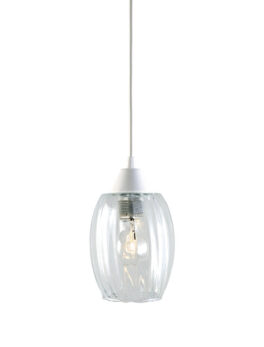 COLGANTE TASCHIBRA BADIH P TRANSPARENTE ACANALADO 1XE27 BLANCO