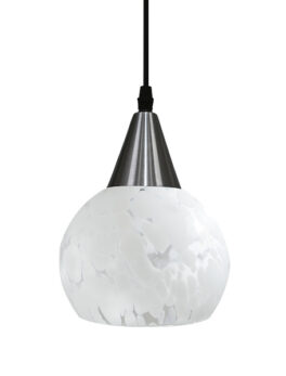 COLGANTE TASCHIBRA ROVIGO LISO TRANSPARENTE+LECHOSO 1XE27 PLATA